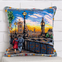 Panna cushion counted cross stitch kit "London Sky" 40x40cm, DIY