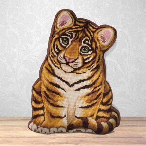 Panna kruissteek set kussen "My Tiger Cub"...