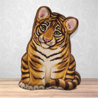 Set di cuscini a punto croce Panna "My Tiger Cub" 31x41cm, motivo di conteggio