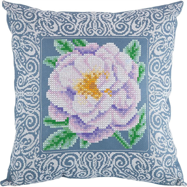 Panna cushion counted cross stitch kit "Velvet Rose" 41x41cm, DIY