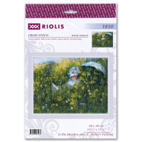 Riolis Set punto croce "Sul prato dopo il quadro di c. Monet", schema di conteggio