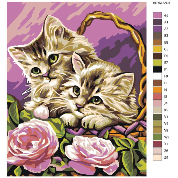 Pintura por números "Gato", 40x50cm, krym-an03
