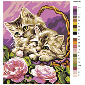 Peinture par numéros "chat", 40x50cm,...