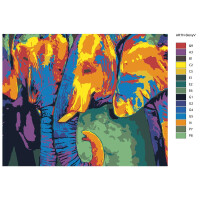 Malen nach Zahlen "Elefantenpaar", 40x50cm, ARTH-SlonyV