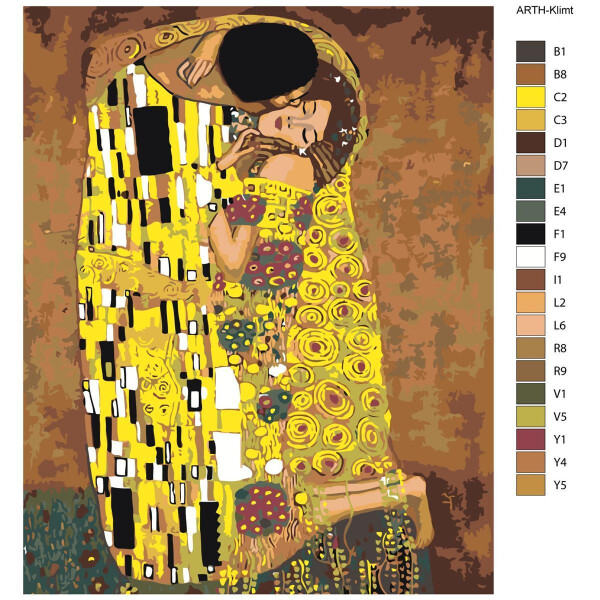 Malen nach Zahlen "Kuss", 40x50cm, ARTH-Klimt