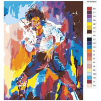 Peinture par numéros "Michael Jackson", 40x50cm, arth-mdv