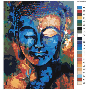 Pittura con i numeri "Buddha", 40x50cm,...