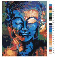 Pittura con i numeri "Buddha", 40x50cm, PHTO-4050bud