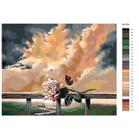 Peinture par numéros "rose solitaire", 40x50cm, ra154