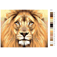 Pittura con i numeri "Ritratto di leone", 40x50cm, a419
