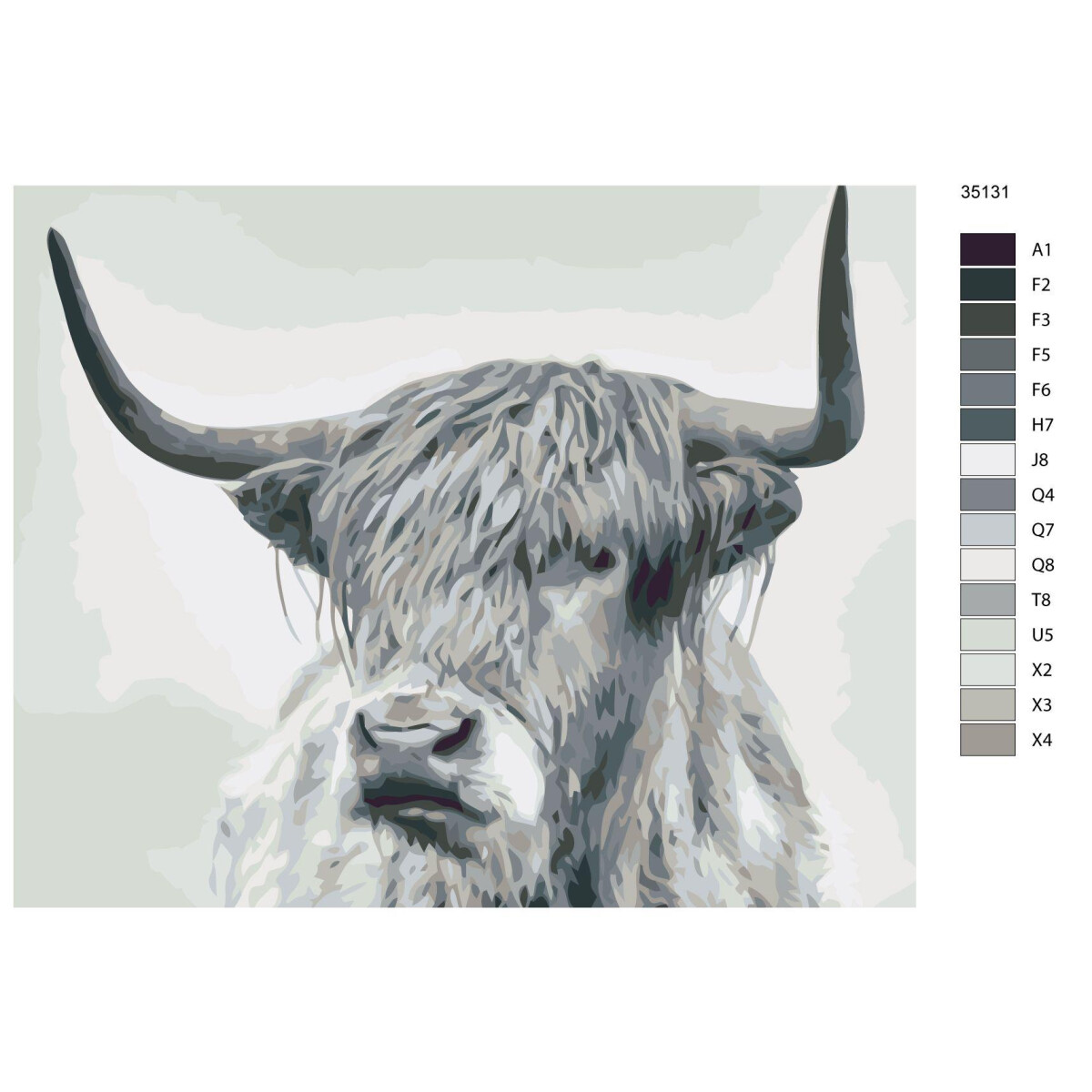 Pintura por números "toro", 40x50cm,...