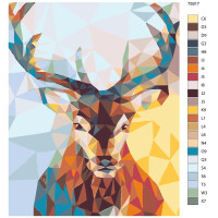 Pittura con numeri "Deer graphic", 40x50cm, ktmk-75917