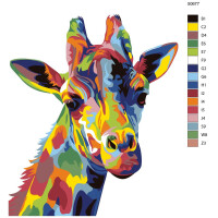 Pittura dai numeri "Giraffa", 40x50cm, ktmk-50677