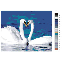 Paint by Numbers "Pair of swans", 40x50cm, KTMK-15975