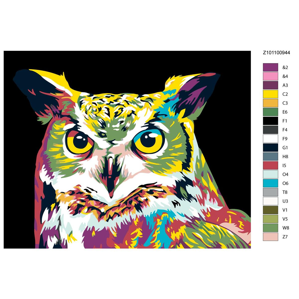Paint by Numbers "Eagle owl", 40x50cm,...