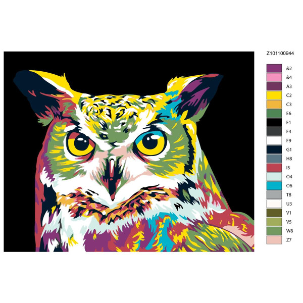 Paint by Numbers "Eagle owl", 40x50cm, Z-Z101100944