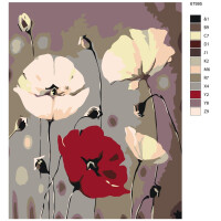 Paint by Numbers "Poppy" , 40x50cm, KTMK-67995