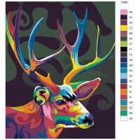 Paint by Numbers "Deer colorful", 40x50cm, KTMK-17891