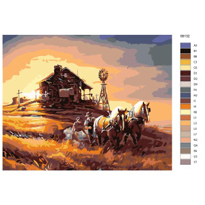Paint by Numbers "Horse-drawn carriage in the...