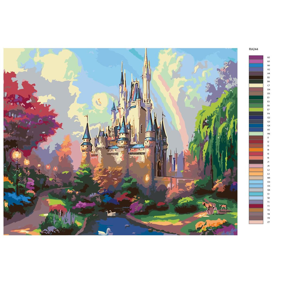 Paint by Numbers "Fantasy castle rainbow",...