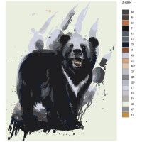 Paint by Numbers "Bear black", 40x50cm, Z-AB54