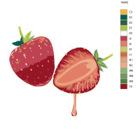 Malen nach Zahlen "Süße Erdbeeren", 40x50cm, KTMK-14543