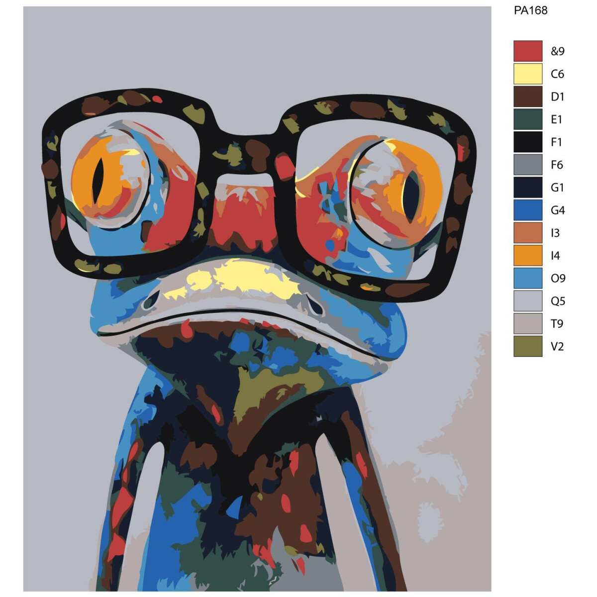 Paint by Numbers "Frog with glasses", 40x50cm,...