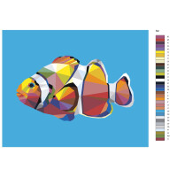 Pintura por números "Peces de colores", 40x50cm, pa185