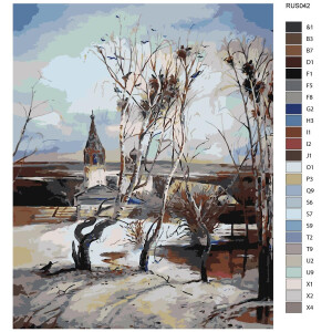 Paint by Numbers "It is winter", 40x50cm, RUS042