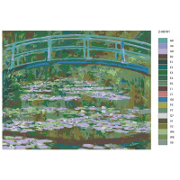 Pintura por números "Puente verde", 40x50cm, z-ab181