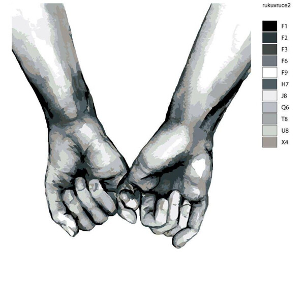 Pintura por números "Juramento del dedo pequeño", 40x50cm, ktmk-5899