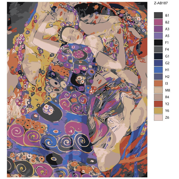 Pittura con i numeri "Fantasy Women Pattern", 40x50cm, z-ab187