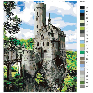 Paint by Numbers "Castle in the forest",...