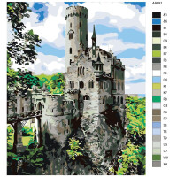 Malen nach Zahlen "Burg im Wald", 40x50cm, GU-A9991V