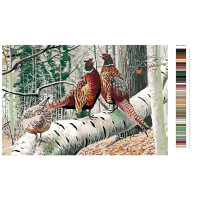 Pittura con numeri "Foresta di uccelli", 40x60cm, zgol101100215