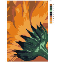 Malen nach Zahlen "Gelb Sonnenblume", 40x60cm, F68