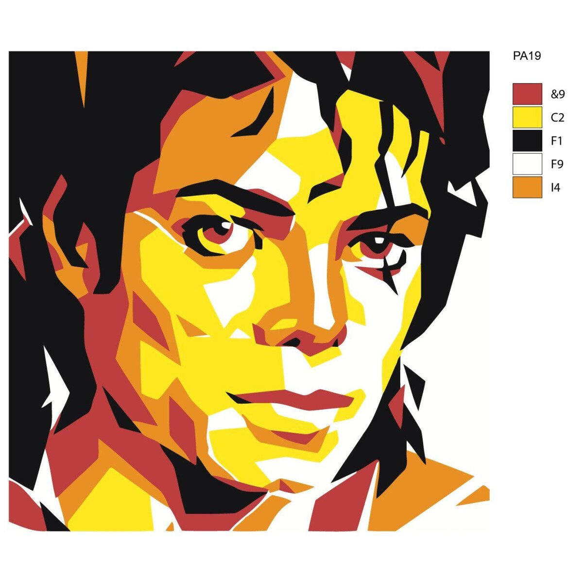 Pintura por números "Michael", 40x40cm,...