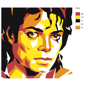 Pittura dai numeri "Michael", 40x40cm, pa19