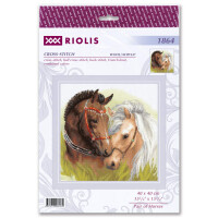 Набор для вышивания крестом Риолис "Пара лошадей", счетная схема