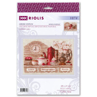 Riolis counted cross stitch kit Kaffeezeit, DIY