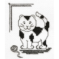 Panna counted cross stitch kit  "Play with me", 10x12cm, DIY