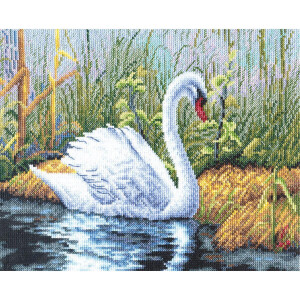 Panna counted cross stitch kit  "White Swan",...