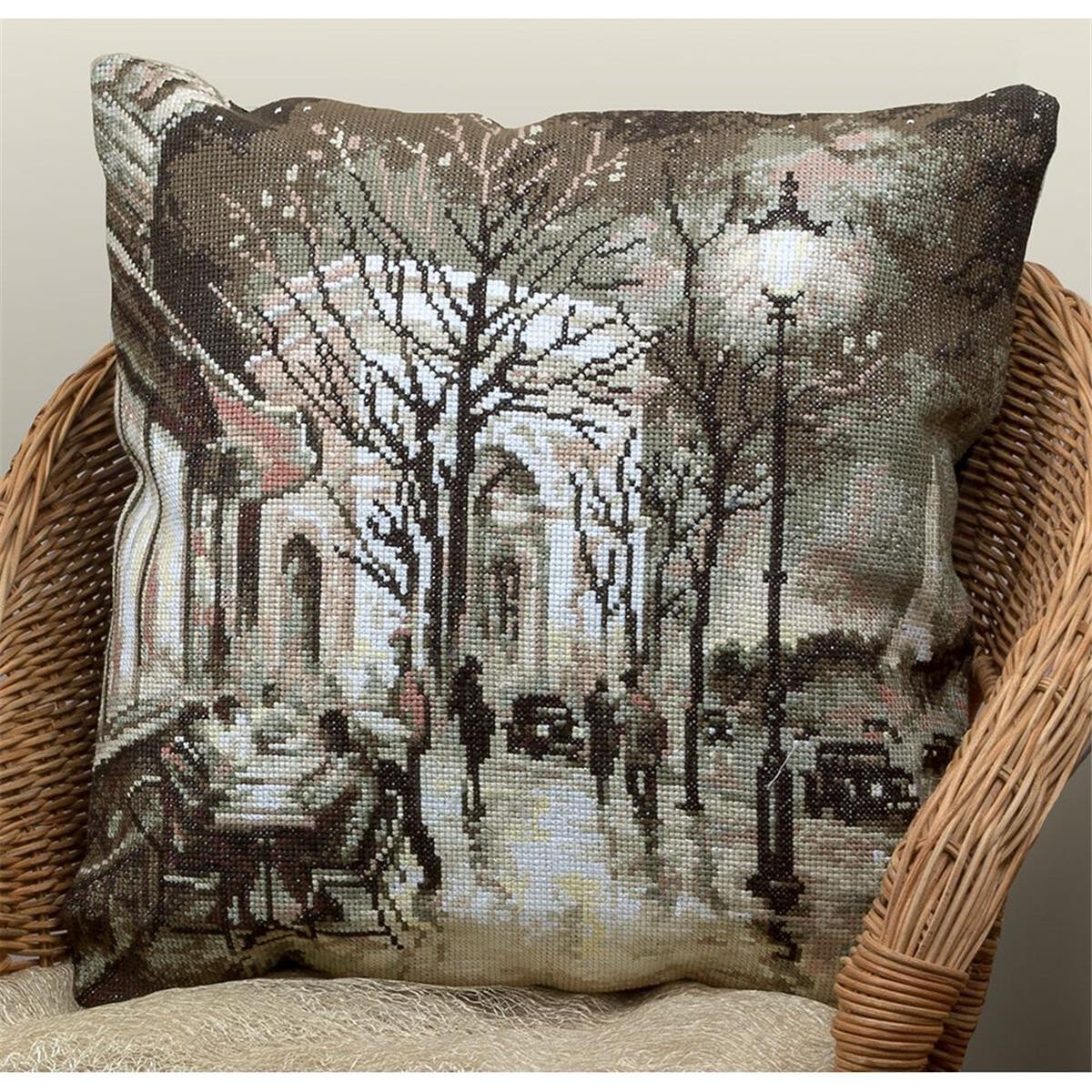 Panna counted cross stitch kit cushion "Nocturnal...