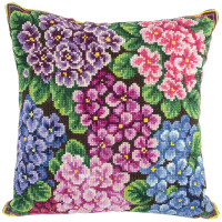 Panna counted cross stitch kit  "Violets (Cushion Front)", 30x30cm, DIY
