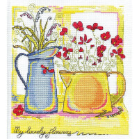 Panna counted cross stitch kit  "Morning Watercolours", 23x25cm, DIY