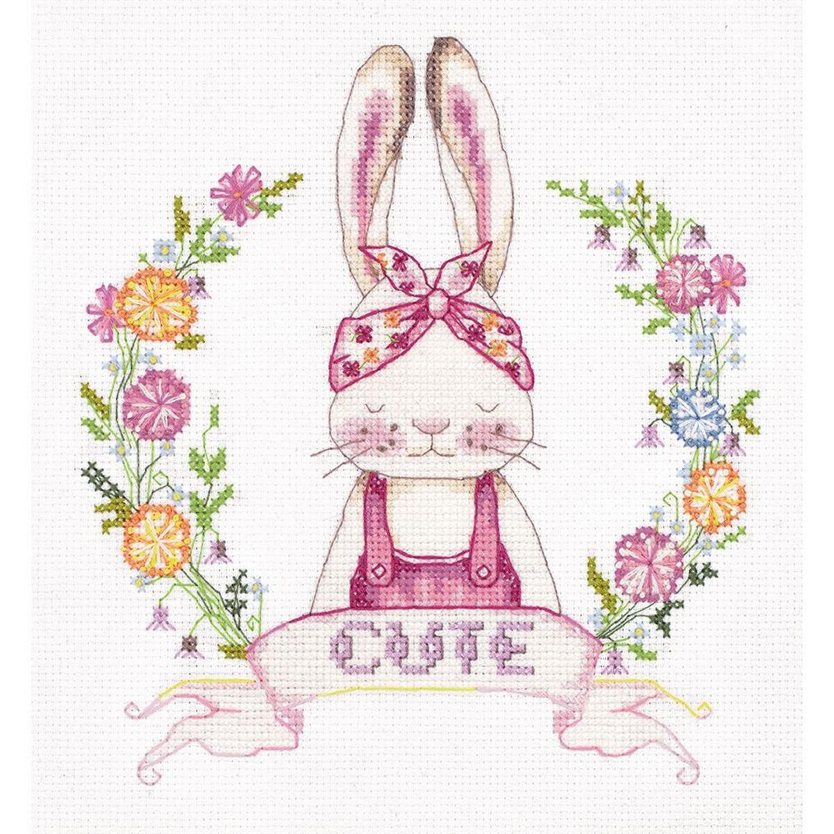 Panna counted cross stitch kit  "Cute Bunny",...