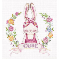 Набор для вышивания крестом Panna "Милый зайчик", 20,5x21,5 см, счетная схема
