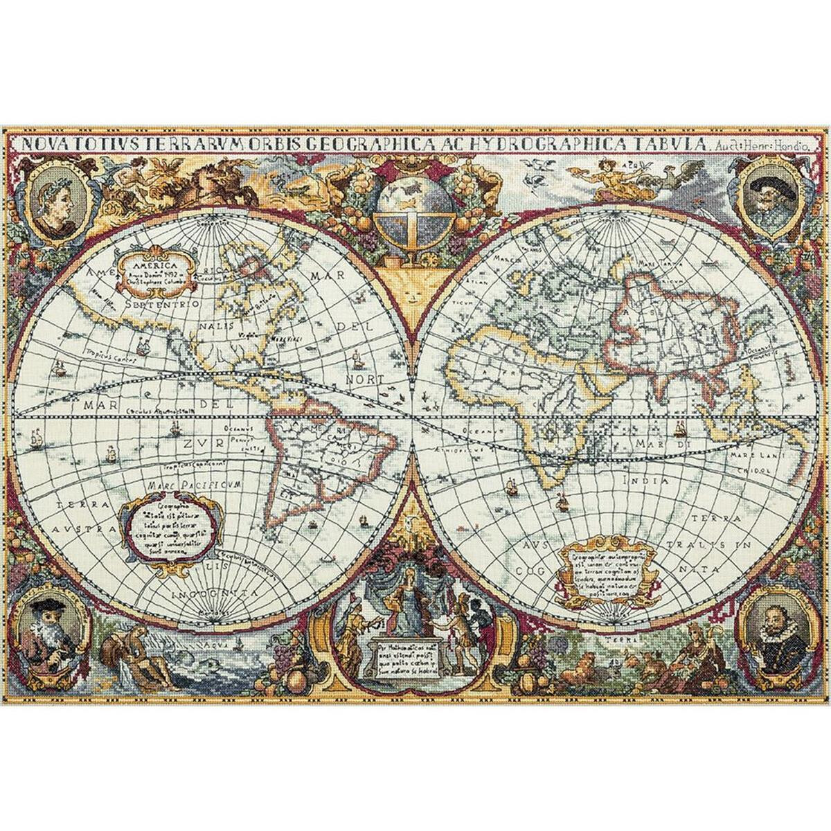 Набор для вышивания крестом Panna "Карта мира",...