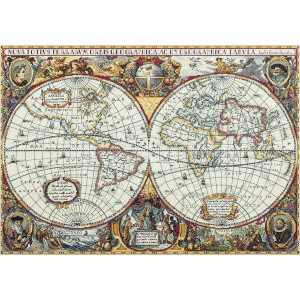 Ensemble point de croix Panna "Carte du monde",...