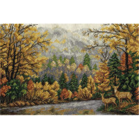 Panna counted tapestry stitch kit  "Deer river", 35x23cm, DIY